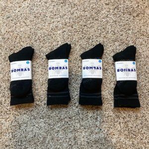 Bombas Calf Length Socks -  Black; Size Small; (4) pairs